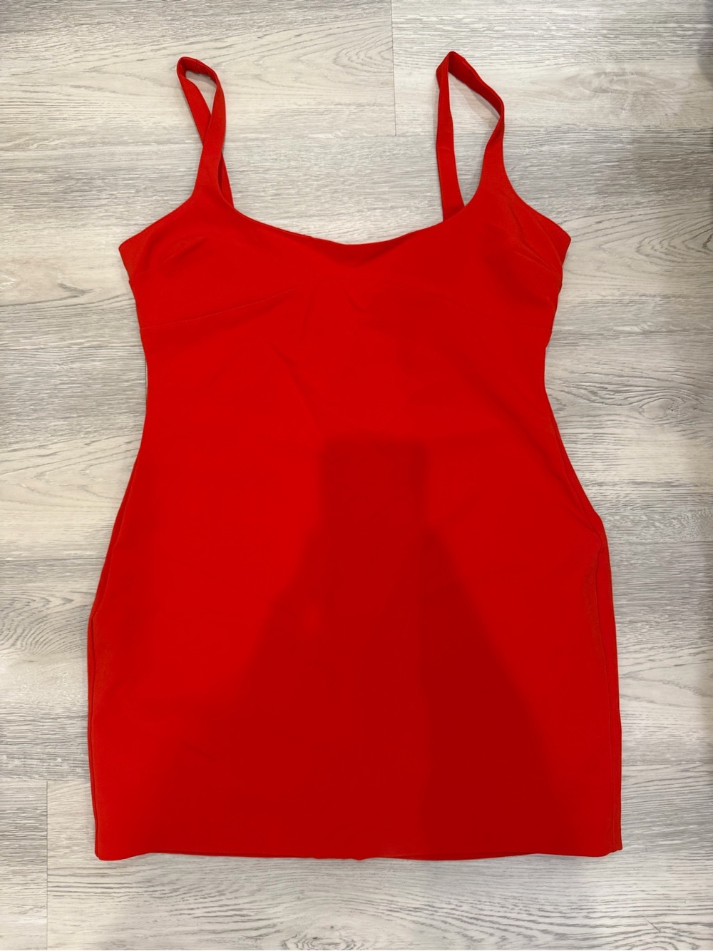 Zara Red Slim Strappy Camisole Dress